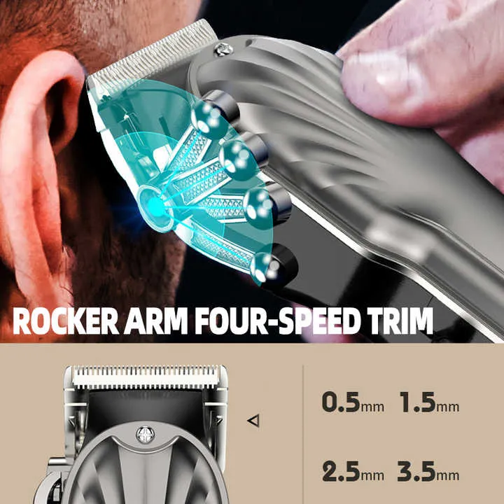 ماكينة تشذيب الشعر الكهربائية اللاسلكية . Professional Cordless Electric Hair Trimmer USB Hair