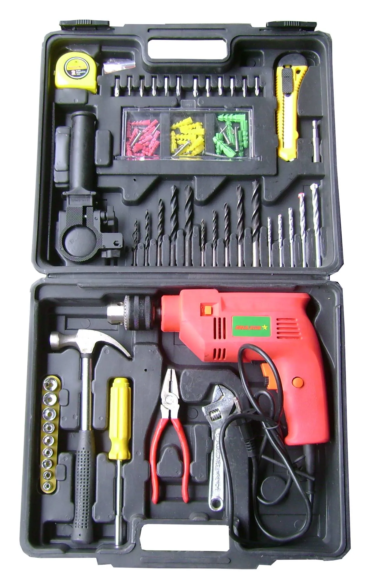 100  Pcs Drill Toolkit With Powerful 13 mm Drill Machine Set