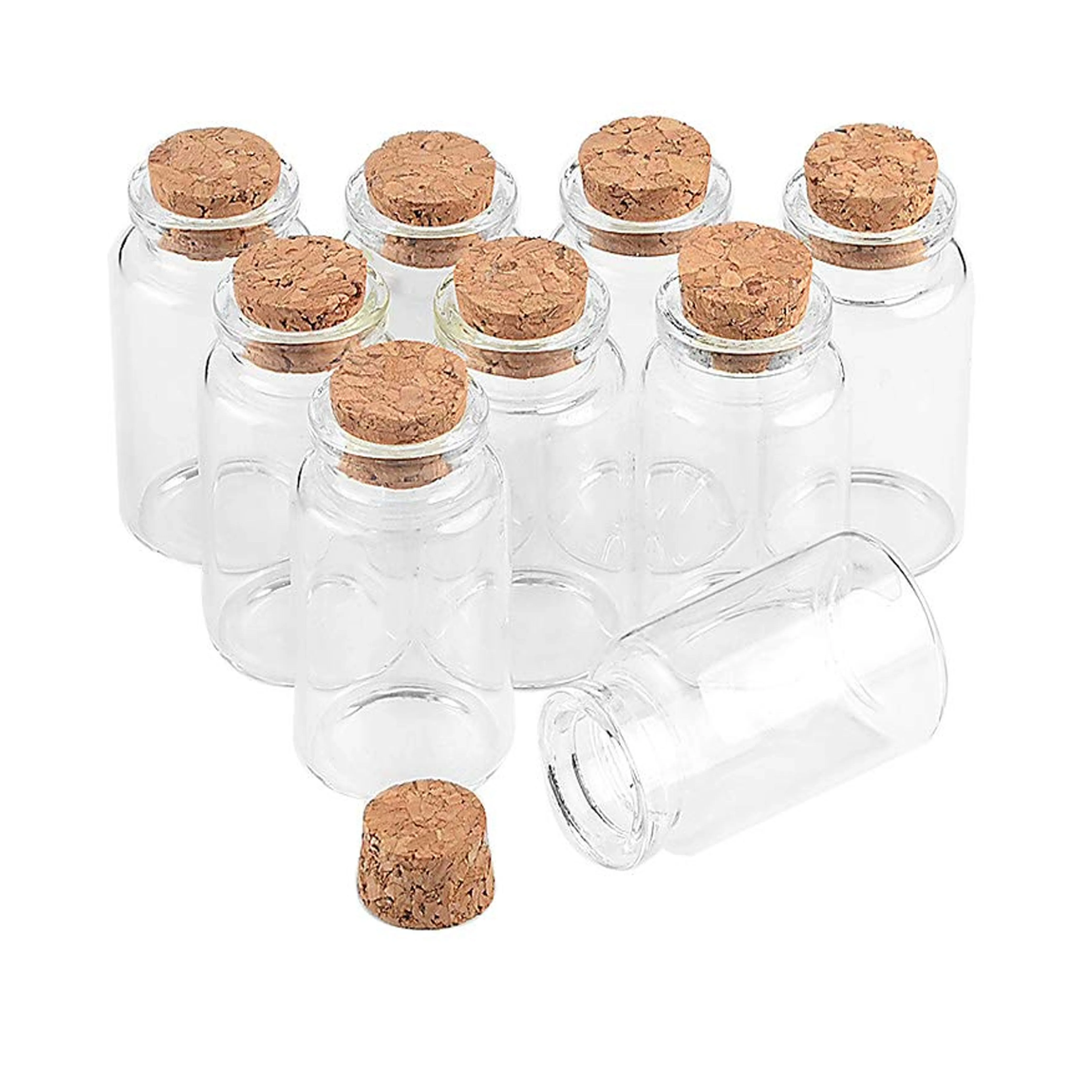 32 Glass Jars with Cork Lid Storage Bottles Mini Herbs Spices Crafts Party Favor