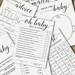 Baby Shower Games - Free Baby Shower Digital Download