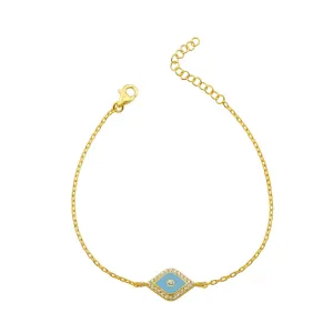 Baby size eye bracelet blue