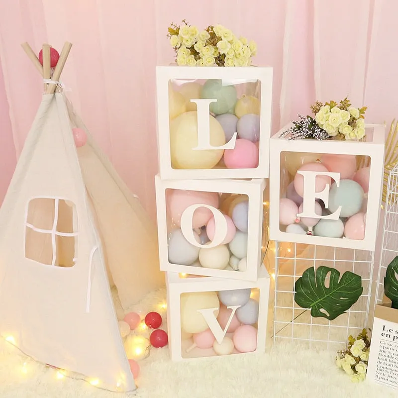 Box Name Baby Party Decor