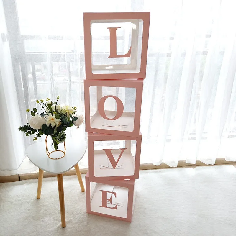Box Name Baby Party Decor