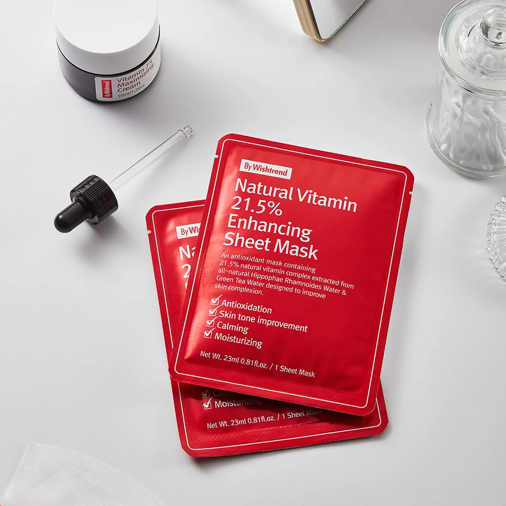 By Wishtrend Natural Vitamin C 21.5% Enhancing Sheet Mask