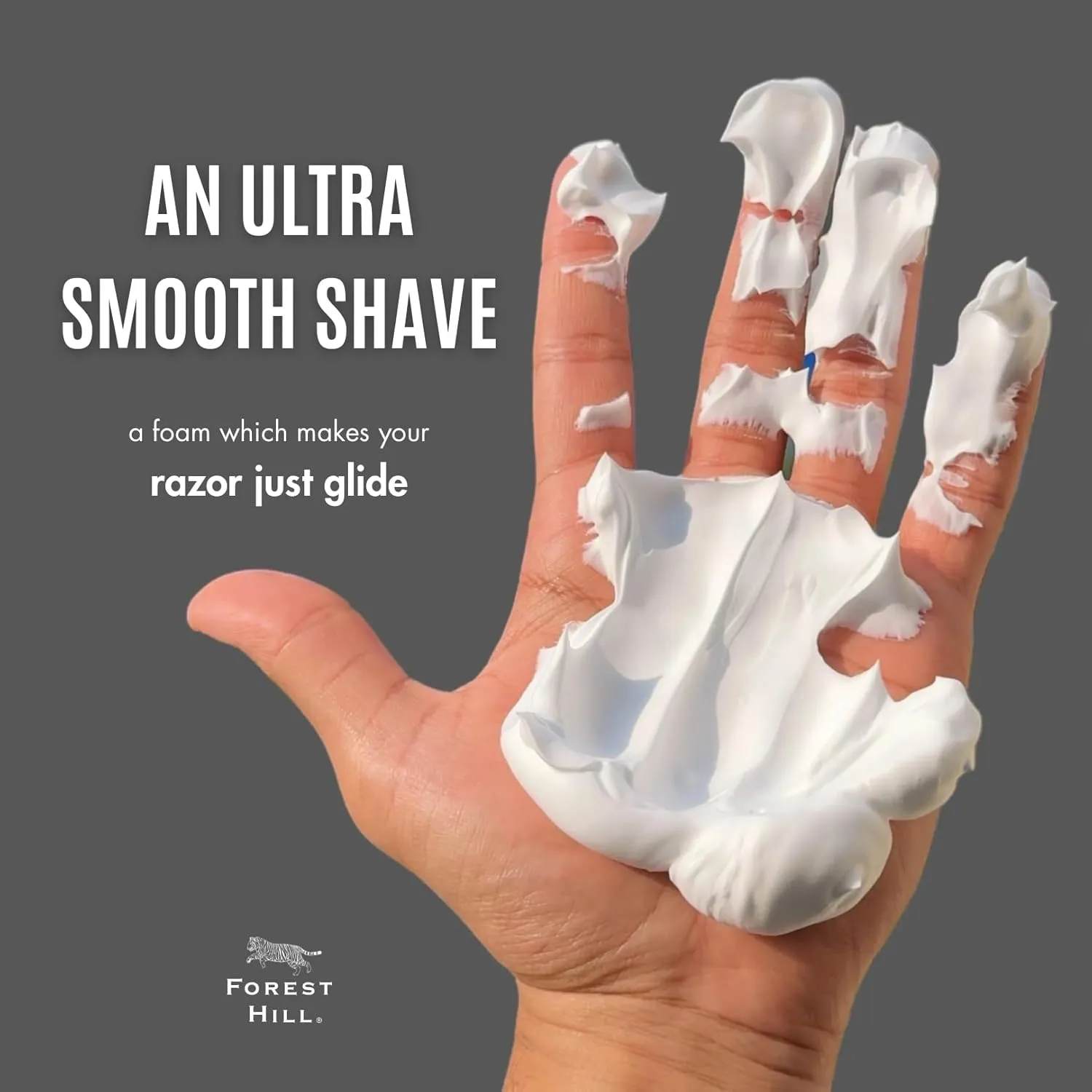 Forest Hill Aqua Pre Shave Foam For Men, Goodness of Olive & Argan Oil, Mulberry, Rosemary & Peppermint Extract, Prevent Cuts & Burns, Rich Lather, Cooling Hydrating Formula, Shaving Foam Suitable For All Skin, 266 ml