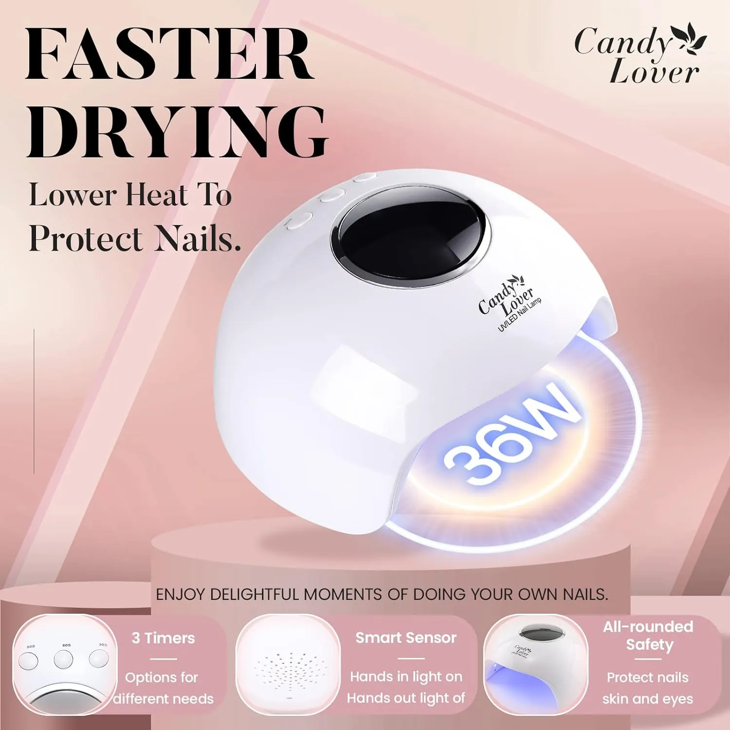 Gel Nail Polish Kit with UV LED Nail Lamp, 12 Colors Nail Gel Polish Set with 36W Nail Dryer and Storage Box