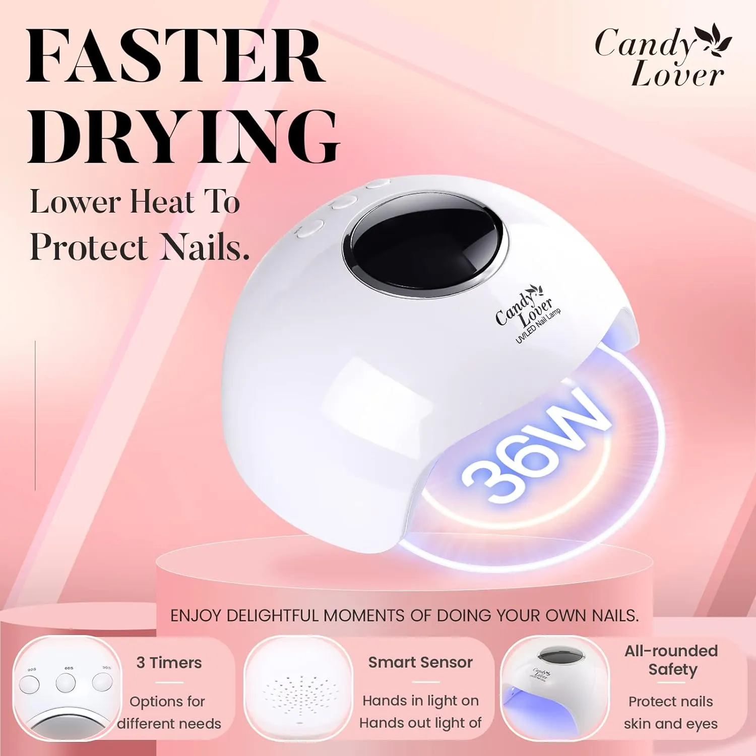Gel Nail Polish Kit with UV LED Nail Lamp, 12 Colors Nail Gel Polish Set with 36W Nail Dryer and Storage Box