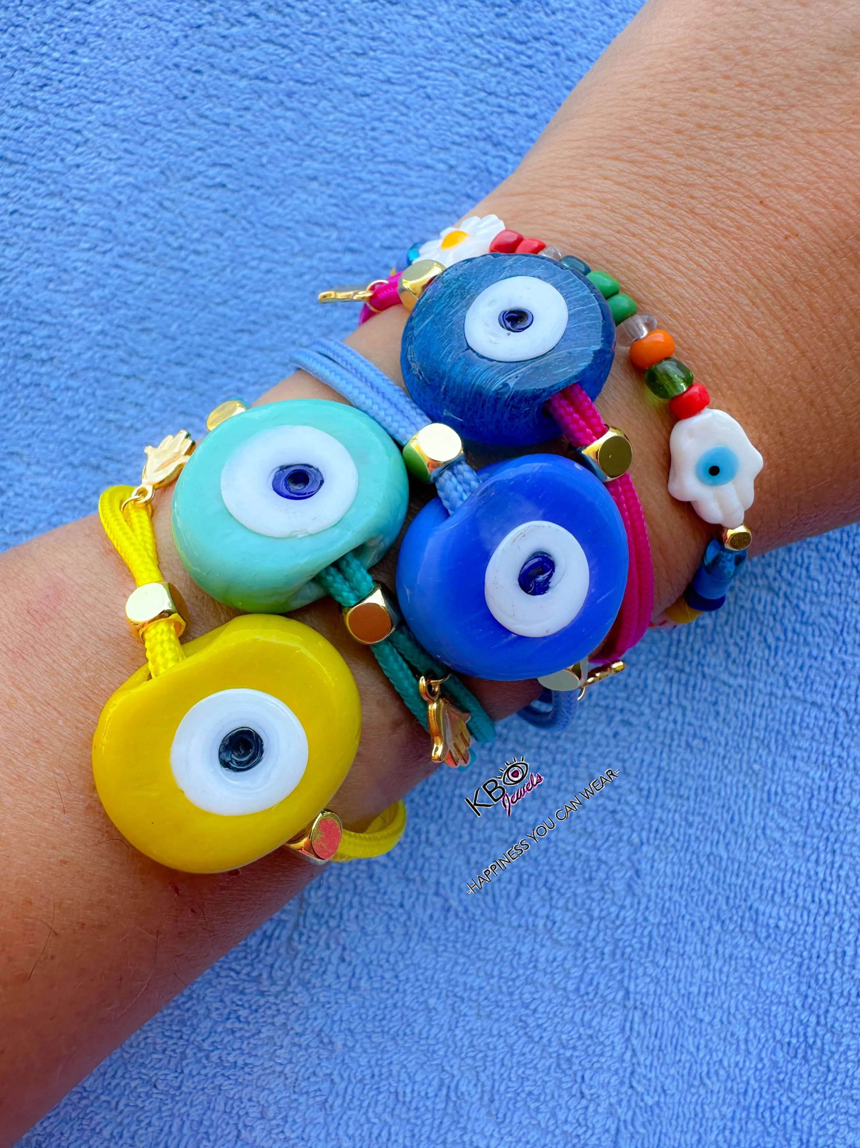 Greek eye bracelet blue big