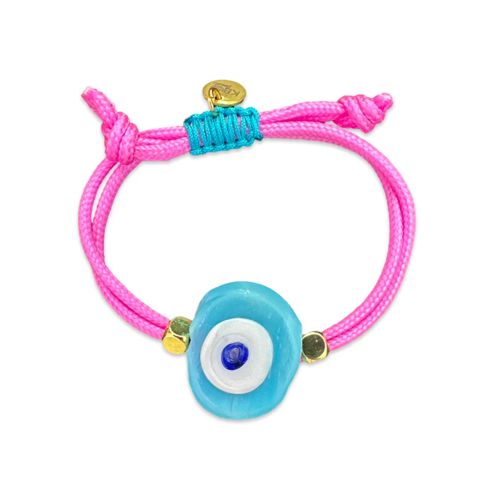 Greek eye bracelet fuxia big