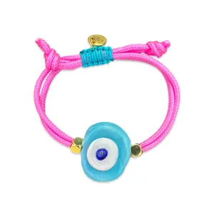 Greek eye bracelet fuxia big