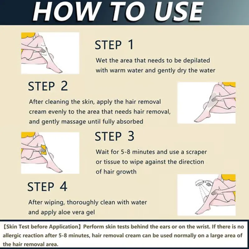 Painless Full Body Hair Removal Cream for Men & Women Skin-friendly for all areas