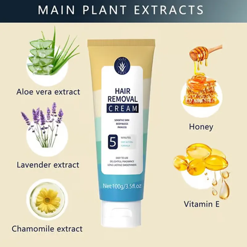 Painless Full Body Hair Removal Cream for Men & Women Skin-friendly for all areas