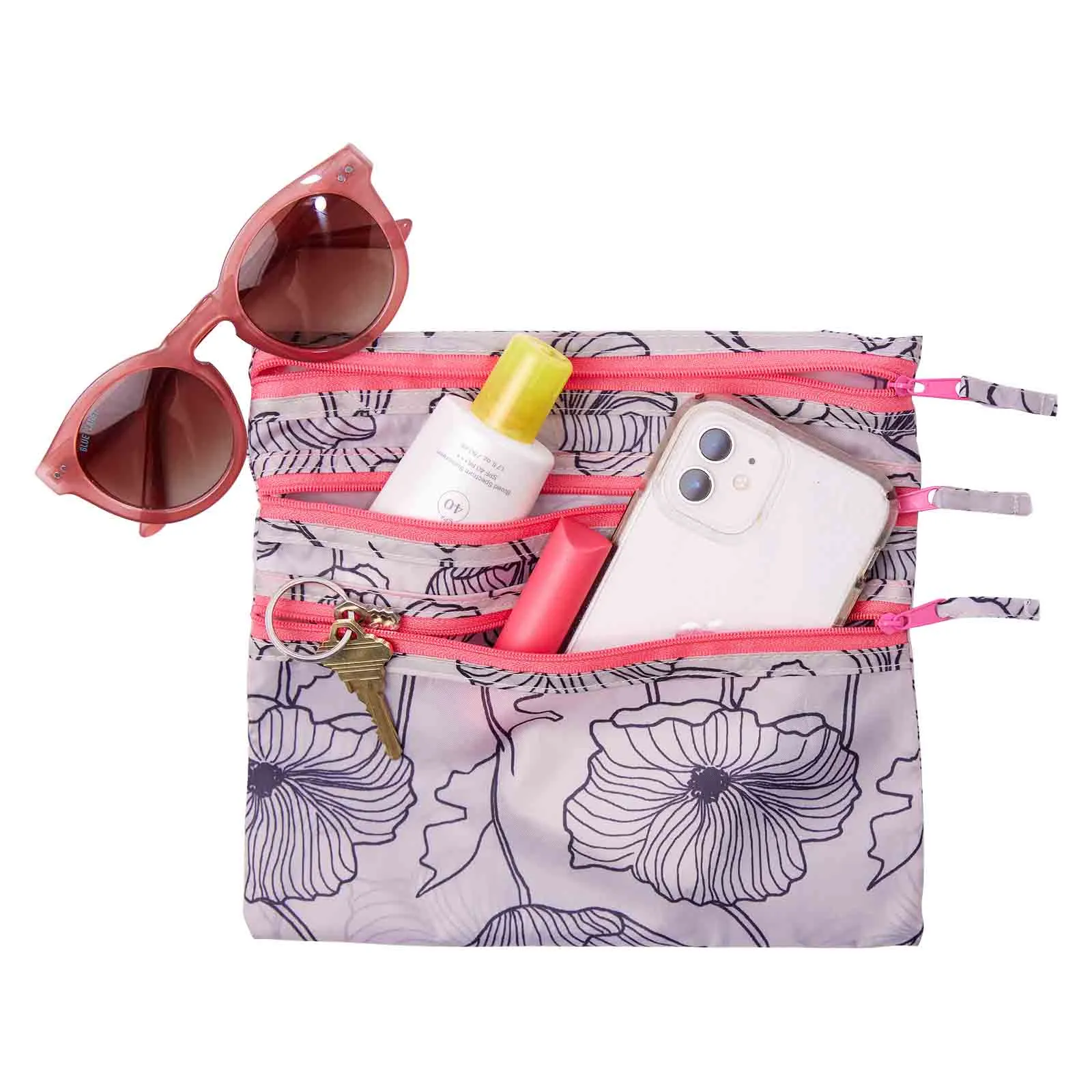 Poppy 3-Zip Pouch