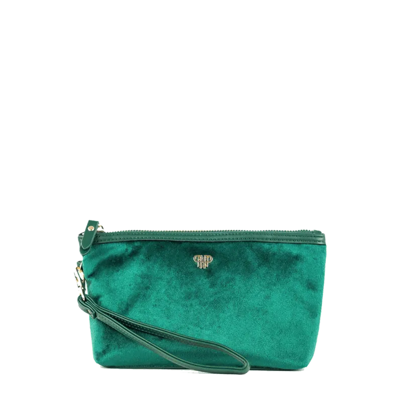 PurseN Getaway Velvet Wristlet Makeup Bag
