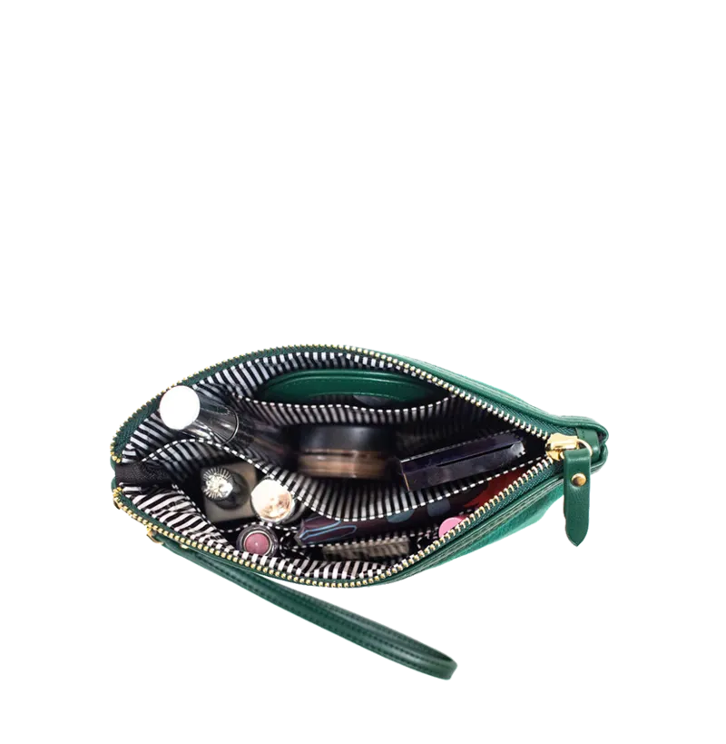 PurseN Getaway Velvet Wristlet Makeup Bag