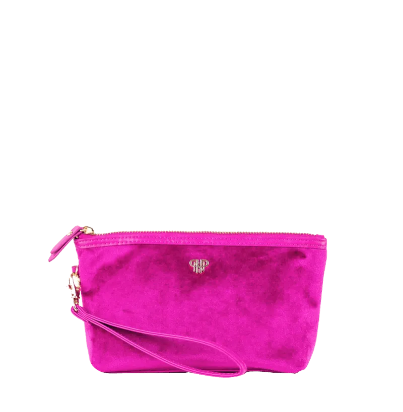 PurseN Getaway Velvet Wristlet Makeup Bag