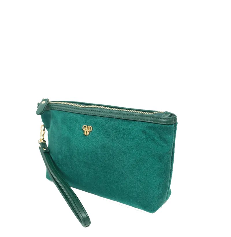 PurseN Getaway Velvet Wristlet Makeup Bag