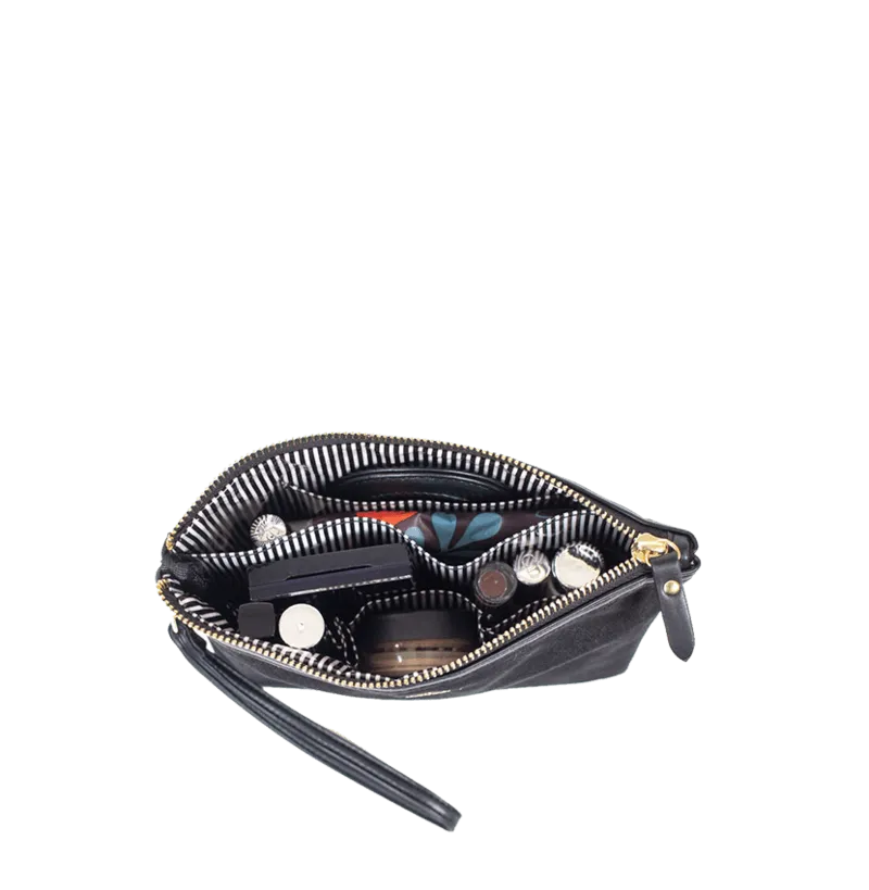 PurseN Getaway Velvet Wristlet Makeup Bag