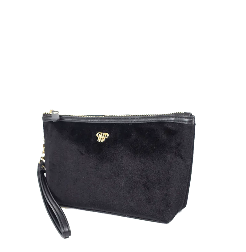 PurseN Getaway Velvet Wristlet Makeup Bag