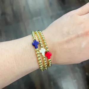 Setting Me Free Gold Cross Bracelet by B.B. Lila